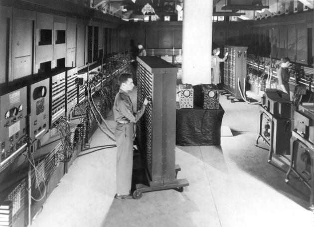 An image of a large mainframe computer named Eniac